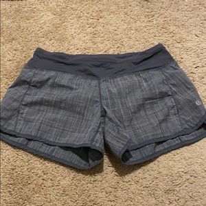 grey women lululemon shorts